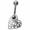 Piercing nombril coeur 80 - Pivotant