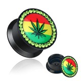 Plug acrylique dévissable rasta multistrass