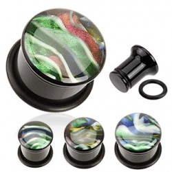 Plug acrylique o-ring coquillage iridescent
