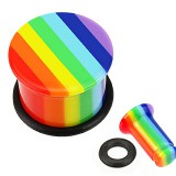 Plug o-ring acrylique rainbow