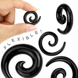 Spirale silicone flexible black