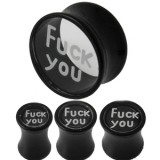 Plug acrylique courbe fuck you