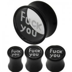 Plug acrylique courbe fuck you