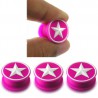 Plug silicone lilas étoile blanche (ACRY48)