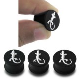 Plug silicone noir salamandre blanche