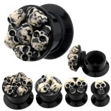 Plug acrylique dévissable tête de mort 3D