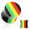 Plug acrylique courbe rasta (ACRY58)