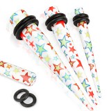écarteur acrylique étoiles multicolores