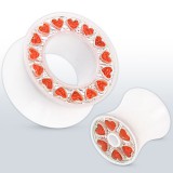 Tunnel blanc UV acrylique courbe coeurs