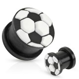 Plug silicone noir et blanc football