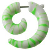 Faux-écarteur acry 20 - Spirale vert pomme