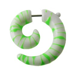 Faux-écarteur acry 20 - Spirale vert pomme