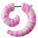 Faux-écarteur acry 21 - Spirale rose