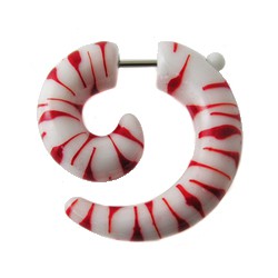 Faux-écarteur acry 22 - Spirale rouge