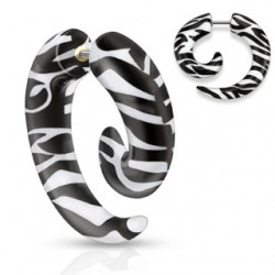Faux-écarteur acry 30 - Spirale zèbre