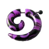 Faux-écarteur acry 52 - Spirale violette