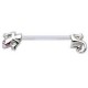 Piercing téton barbell 11 - Salamandre aux yeux roses