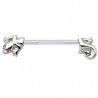 Piercing téton barbell 11 - Salamandre aux yeux roses