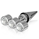 Faux-écarteur acier 20 - Pointe trois zircones