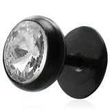 Faux-écarteur acier 53 - Noir avec zircone