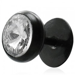 Faux-écarteur acier 53 - Noir avec zircone