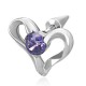Faux-écarteur acier 135 - Coeur zircone violet