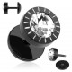 Faux-écarteur acier 150 - Noir zircone et traits