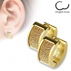 Anneaux oreilles acier 27 - Satin gold-ip