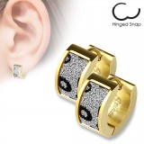 Anneaux oreilles acier 36 - Gold-ip satin ronds