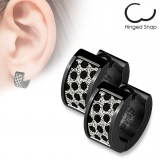Anneaux oreilles acier 57 - PVD noir ronds