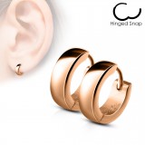 Anneaux oreilles acier 66 - Simple Gold-ip rose