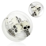 Plug courbe acrylique transparent crânes