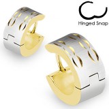 Anneaux oreilles acier 87 - Gold ip grisé