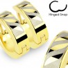 Anneaux oreilles acier 94 - Gold ip virgules