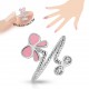 Bague phalange ajustable noeud rose (12)