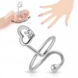 Bague phalange ajustable coeur creux (16)