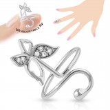 Bague phalange ajustable papillon (18)