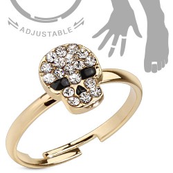 Bague phalange ajustable crâne multistrass (29)