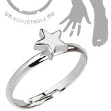 Bague phalange ajustable étoile simple (34)