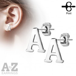 Clou pour oreille en acier lettre A