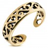 Bague phalange, pied bronze 14 - Motifs tribaux fond creux