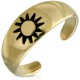 Bague phalange, pied bronze 21- Soleil