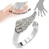 Bague phalange ajustable aile aurora (40)