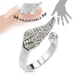 Bague phalange ajustable aile aurora (40)