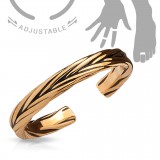 Bague phalange ajustable entrelacée rose (45)