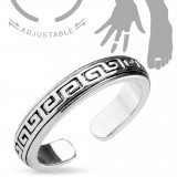 Bague phalange ajustable lignes grecques (47)