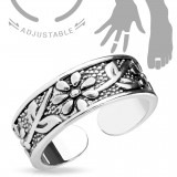 Bague phalange ajustable fleurs et tiges (48)