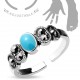 Bague phalange ajustable oval turquoise (53)