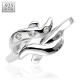 Bague de pied argent 02 - Trois zircones