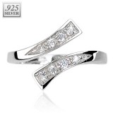 Bague de pied argent 06 - Deux bandes parallèles